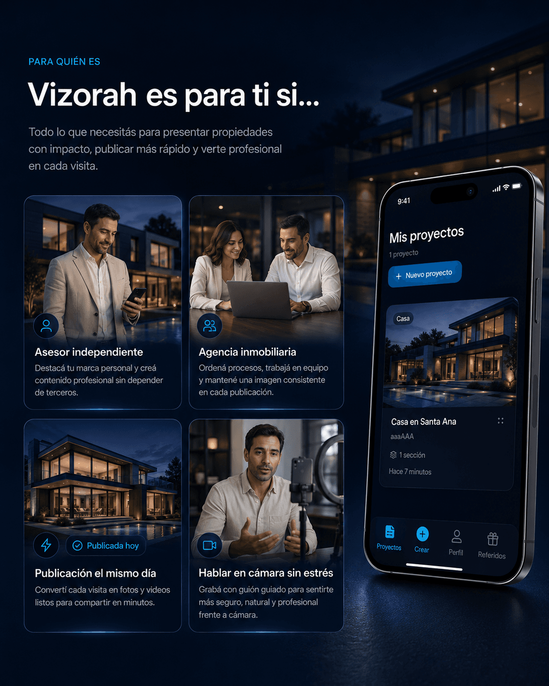Para quién es Vizorah: asesores y agencias inmobiliarias
